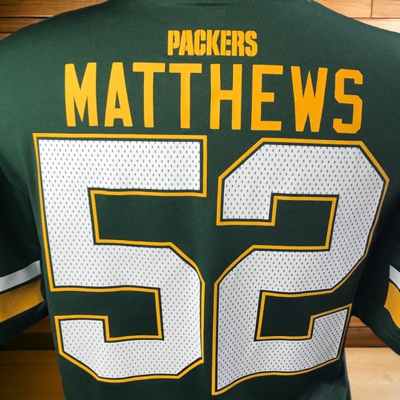NFL TEAM APPAREL Green Bay Packers #52 Matthews Jersey - Picture 3 of 7